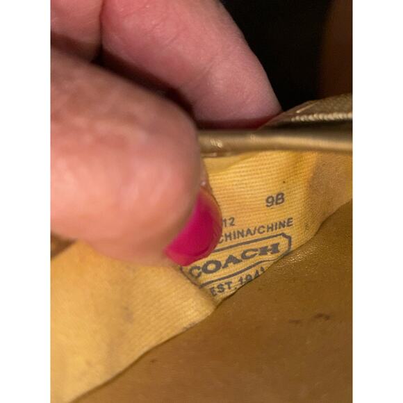 Coach Signature Logo Print Cecile Slip on Ballet Flat Shoes size 9 B - Picture 9 of 10